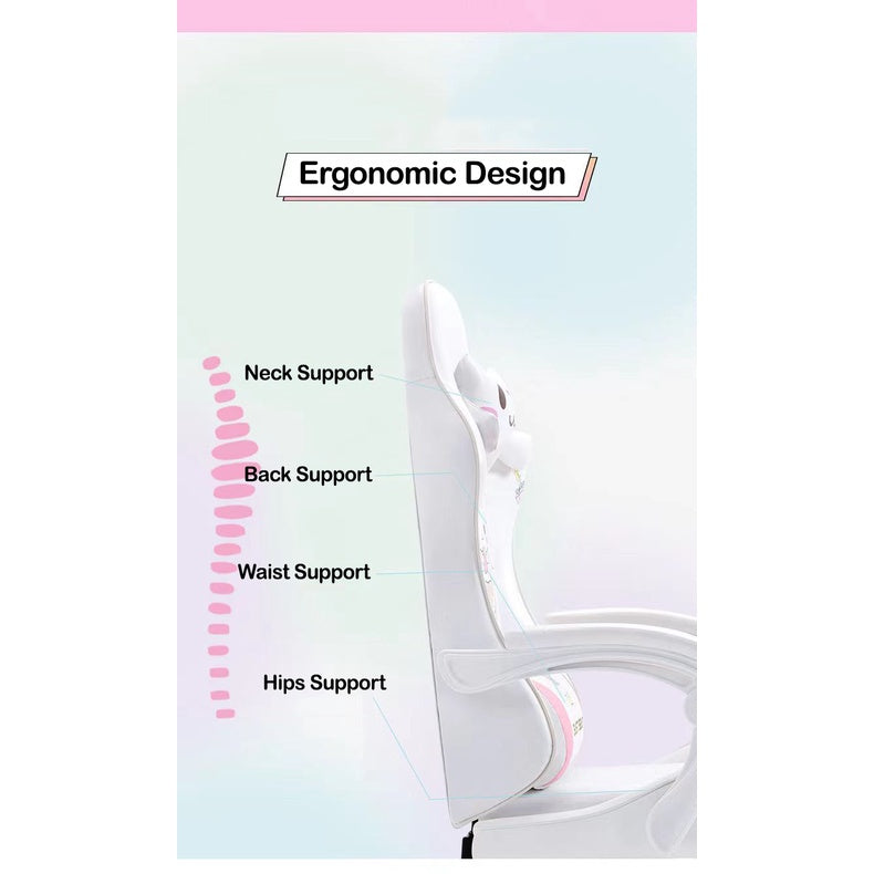 Cute Computer Chair Home Office Chair  Electronic Ergonomics Reclining Lift Gaming Chair For Geek Nerd Gamers Girls