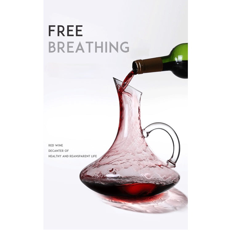 1500ML Decanter Crystal Transparent Handmade  Red Wine Brandy Champagne Glasses Decanter Bottle Jug Pourer Aerator