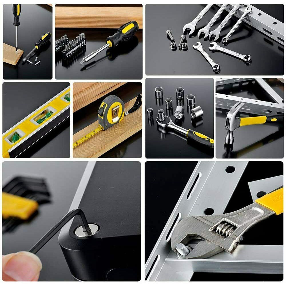 108pcs All That You Need Tool Kit Set Tools - Screwdriver, Socket, Hammer, Wrench, Ratchet Manual Hardware Tool Box