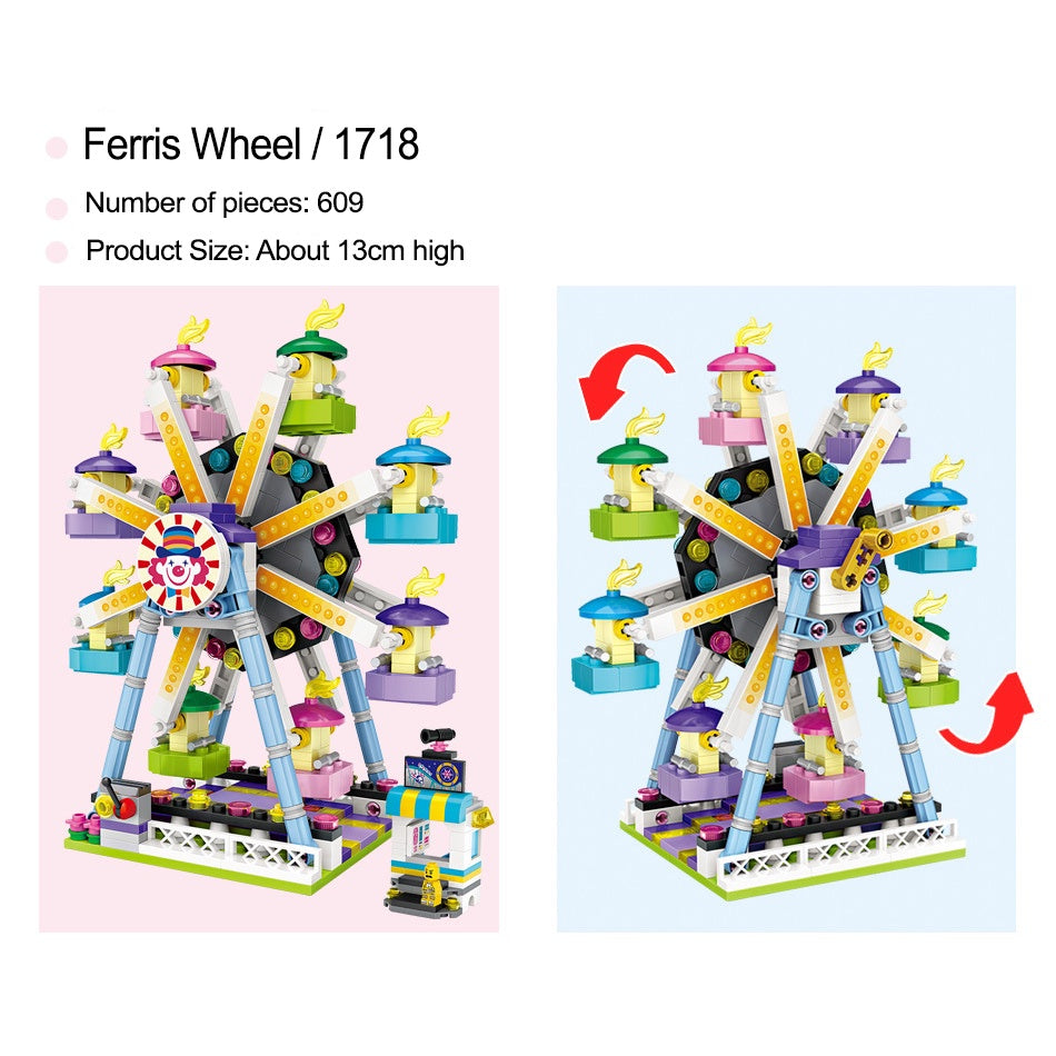 LOZ Mini Building Blocks LOZ Amusement Park MINI Creative Brick Playground Building for Toddlers Problem Solving Kid Toy