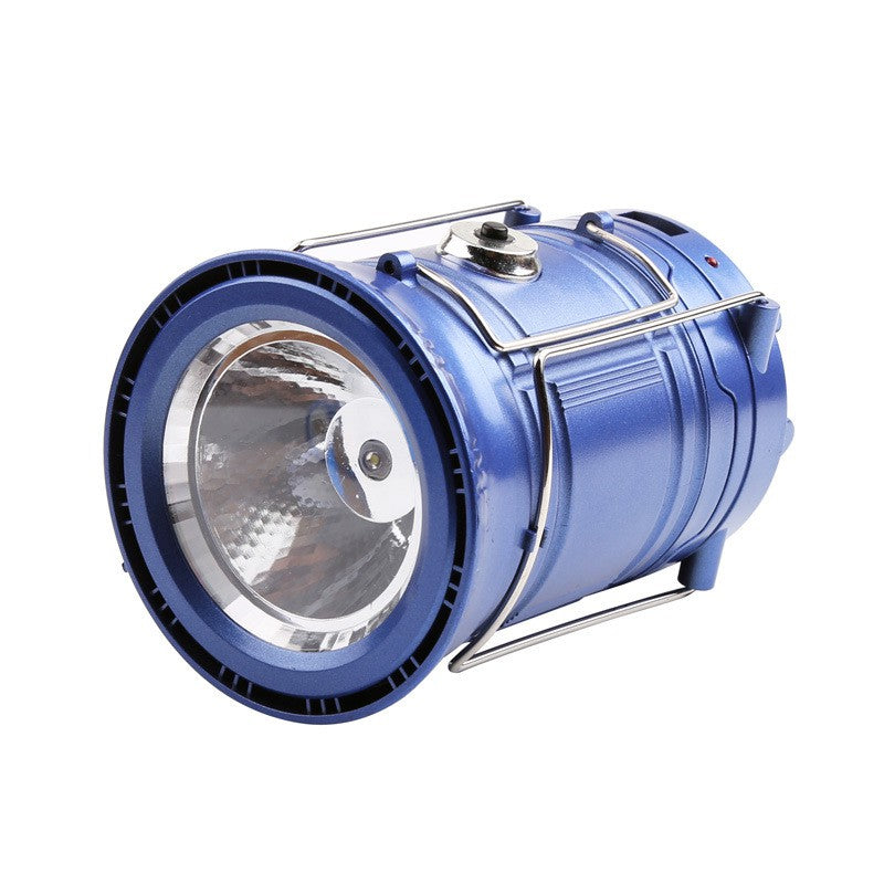 Solar Rechargeable Camping Lantern Hiking Tent Light Flashlight USB Camp Compact Emergency Outages And Blackouts Light