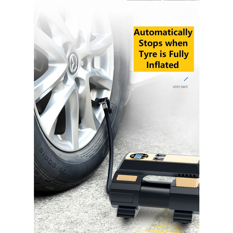 Digital Car Tyre Air Pump Compressor 80 And 100 Cylinder Tire Portable Inflator Fast And Powerful Portability Convenient