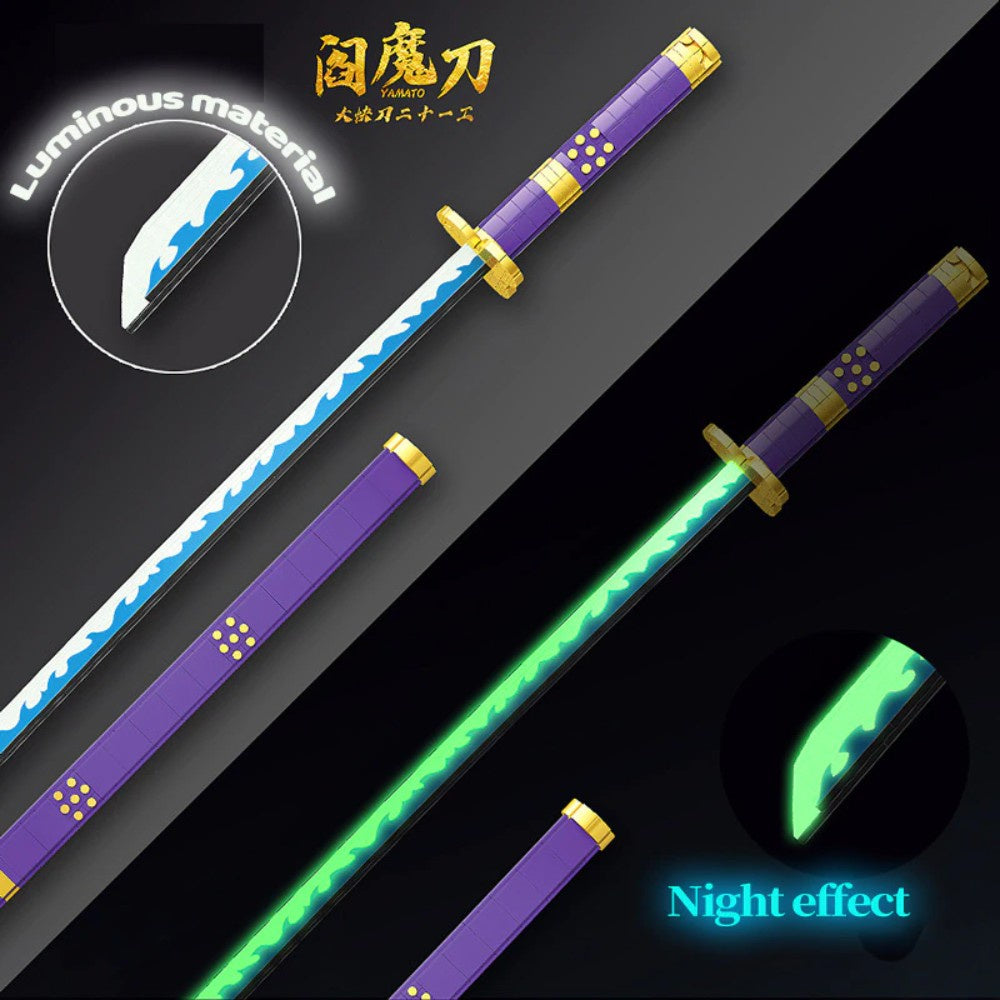 Demon Slayer Building Blocks 567 Roronoa Zoro:YAMATO Rengoku Kyoujurou Decorations Cosplay Creative Toys Boys Gifts