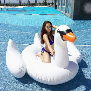 Giant floatie white swan inflatable float swimming pool party floats