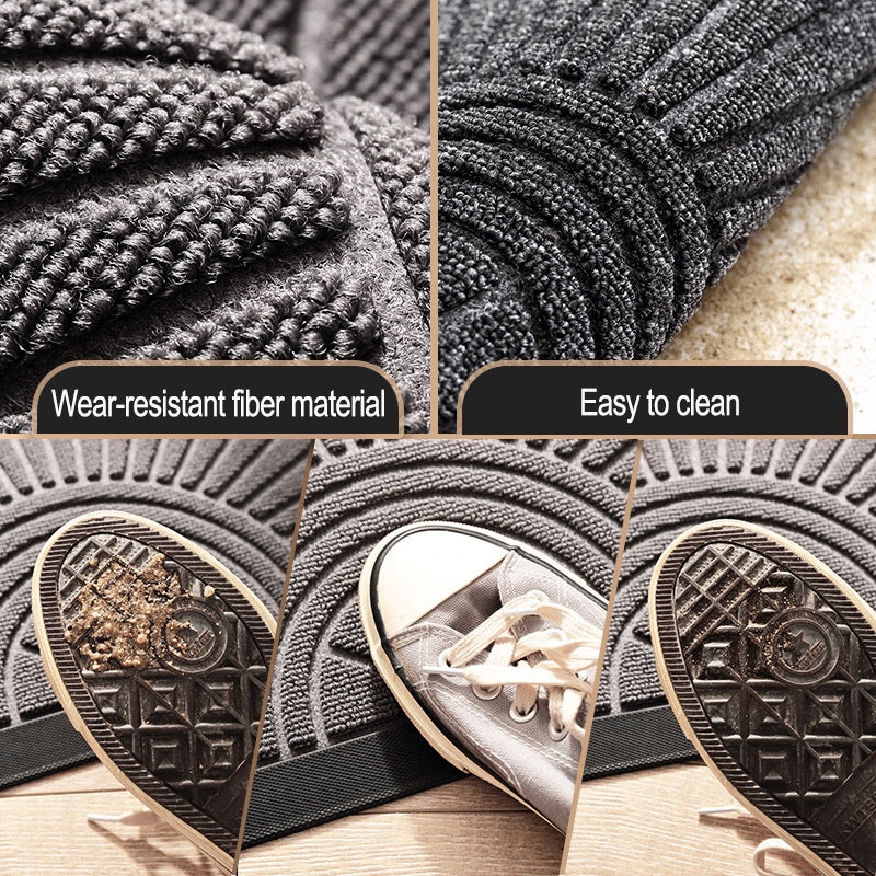 European Style Semi-Circular Rubber Floor Mat For Entrance Door Is Wear-Resistant And Easy To Care For Household