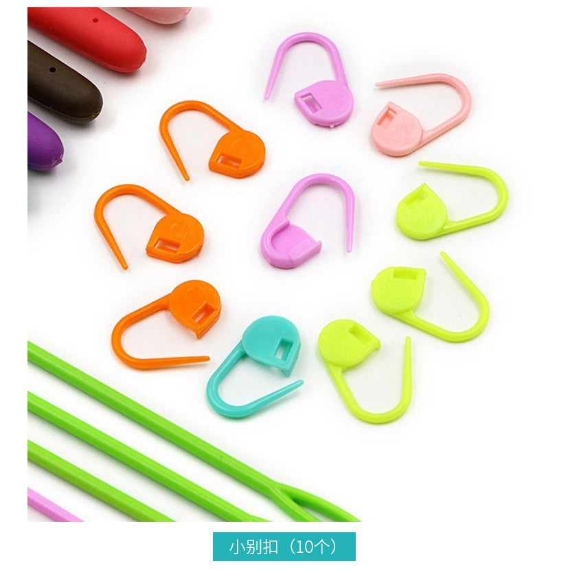 Knitting Crochet Tool Set 30Pcs with Soft Handle Aluminum Crochet Hooks Set Colorful Knitting Kit for Beginners DIY Tool