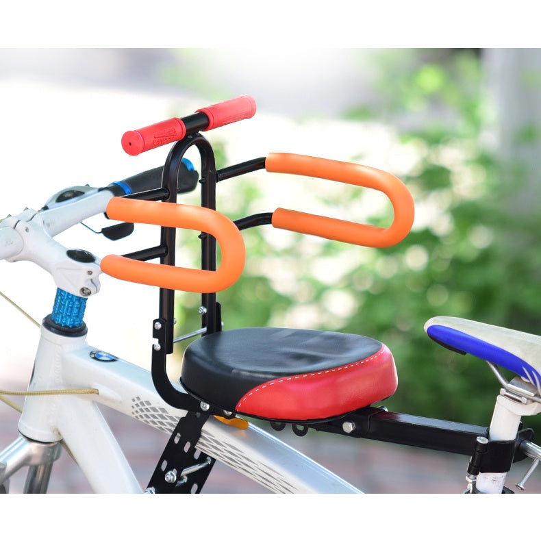 Copy of Bicycle Child Seat Front Portable Quick Release Mountain Bike Baby Kids Chair Cushion Safety Grab
