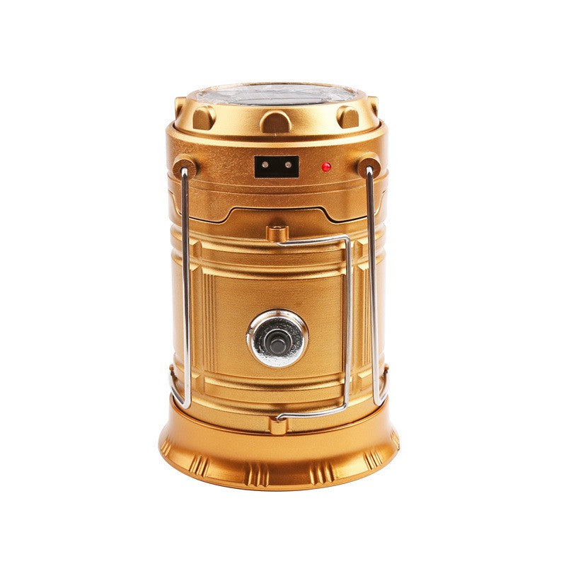 Solar Rechargeable Camping Lantern Hiking Tent Light Flashlight USB Camp Compact Emergency Outages And Blackouts Light