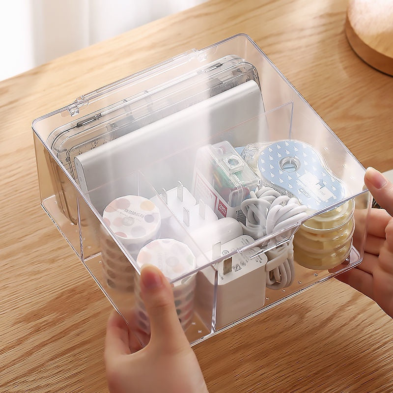 Anti Oxidation Jewelry Organizer Box Dustproof Large Capacity Earring Necklace Storage Box Transparent Box With Cover