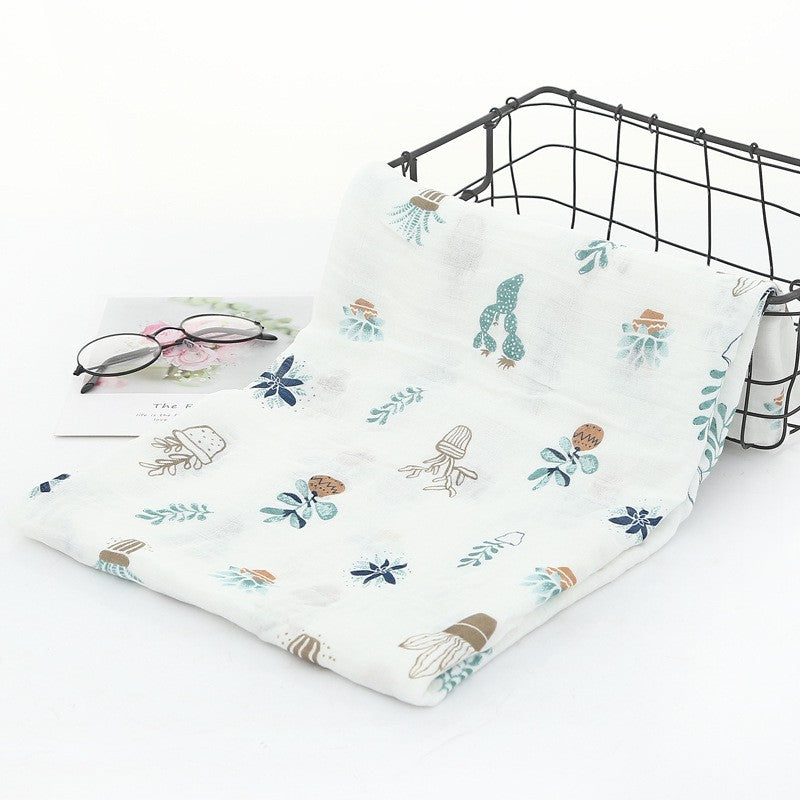 Premium Baby Swaddle Bamboo Cotton Muslin Cloth Towel Blanket Soft Breathable