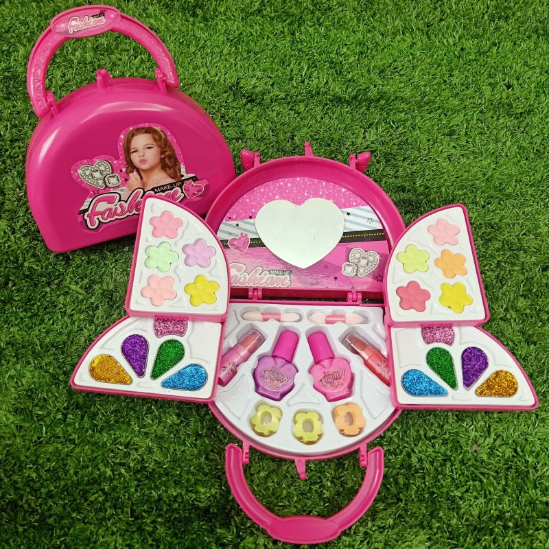 Children's Makeup Kit Washable Cosmetic Princess Pretend Play Set with Handbag for Children Girls Handbag Makeup