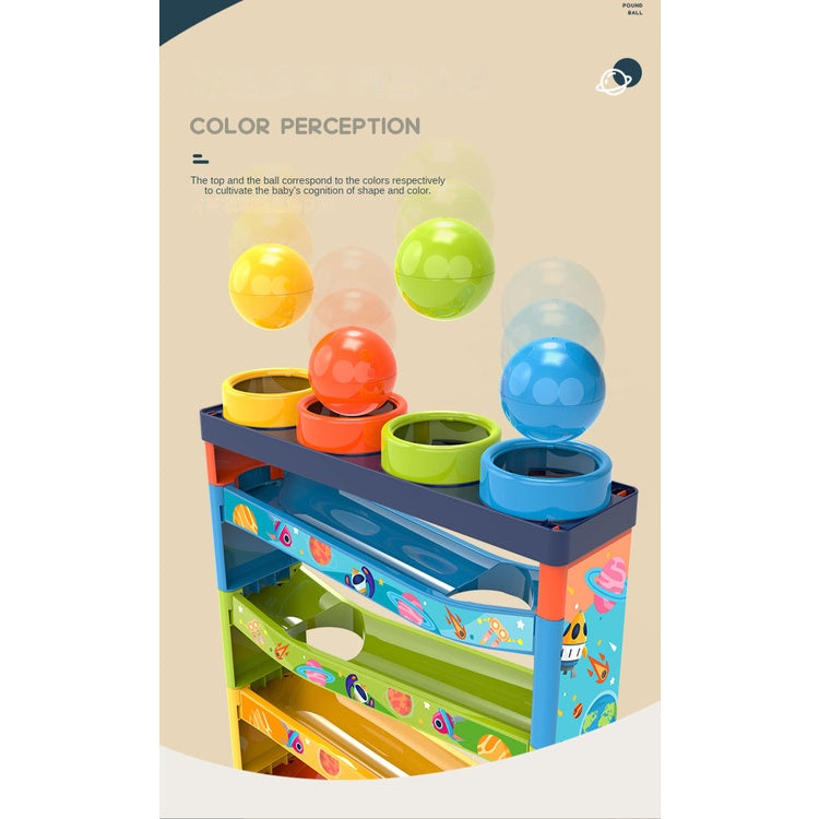 5 Layer Ball Drop Roll Swirling Tower Run with Swirling Ramps & 4 Balls Children Baby Development Educational Kids Toys