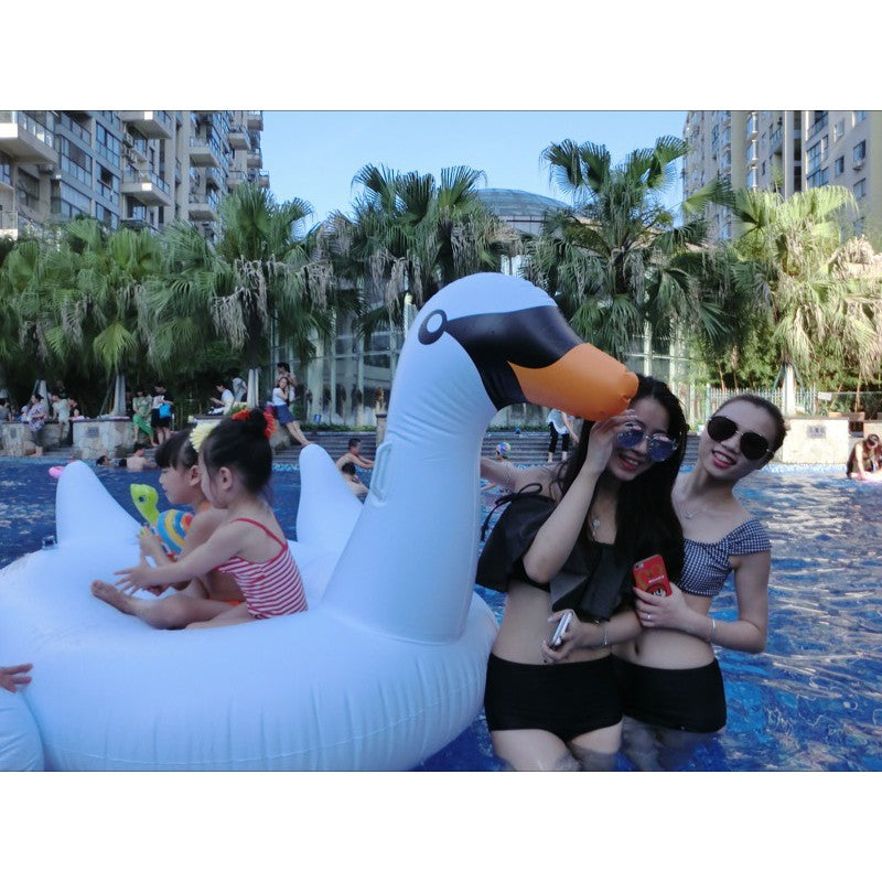 Giant floatie white swan inflatable float swimming pool party floats