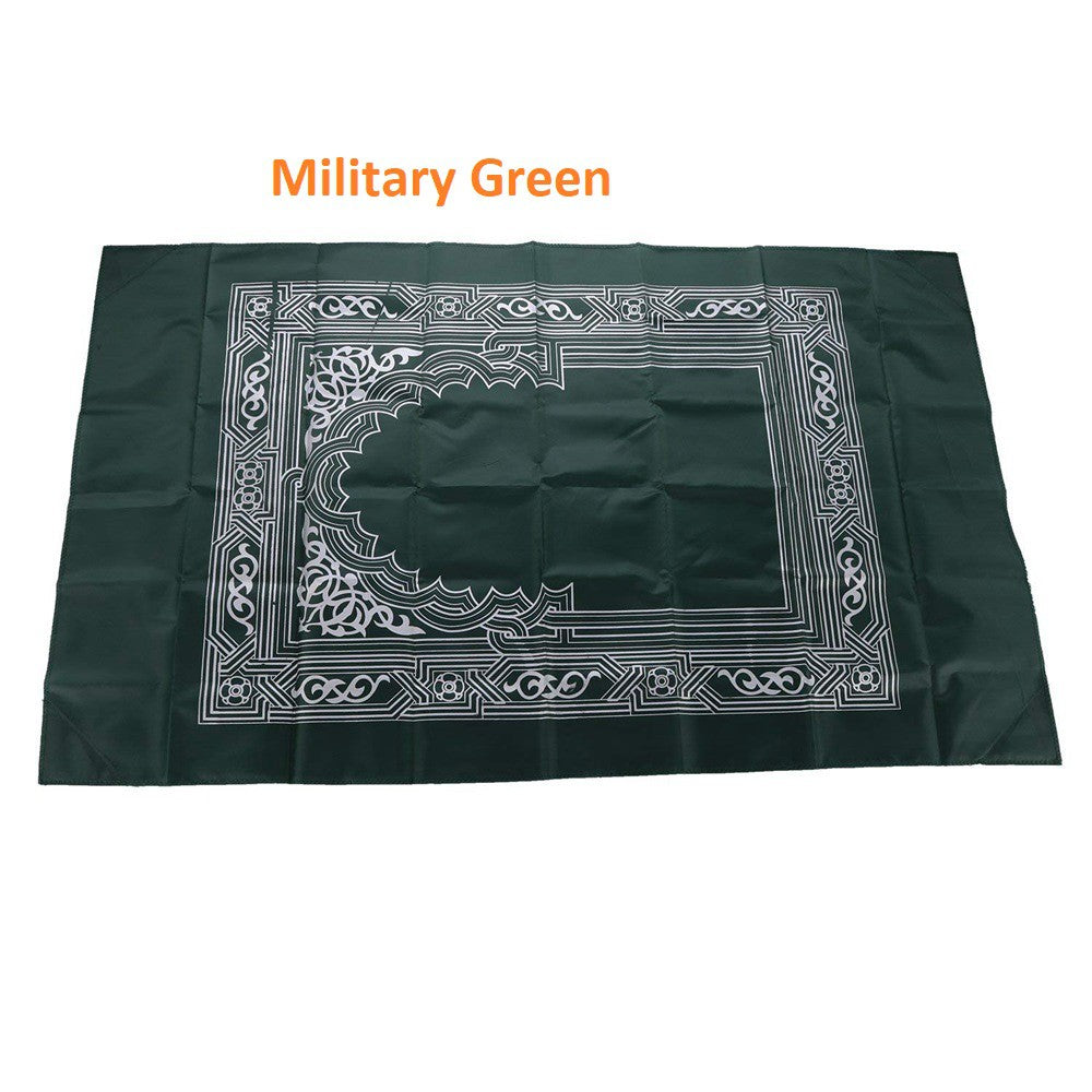 Copy Military Green Islamic Muslim Prayer Mat Rug with Compass, Waterproof, portable and suitable for travel