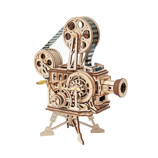Robotime Vitascope LK601 Mechanical Movie Projector LK601 3D Puzzle DIY Wooden Building Block Kits Assembly Toy For Kids
