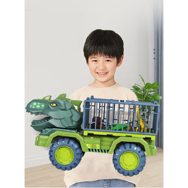 Car Toy Dinosaurs Transport Car Carrier Truck Toy Pull Back Vehicle Dino with Dinosaur Christmas Gift for Kids Children