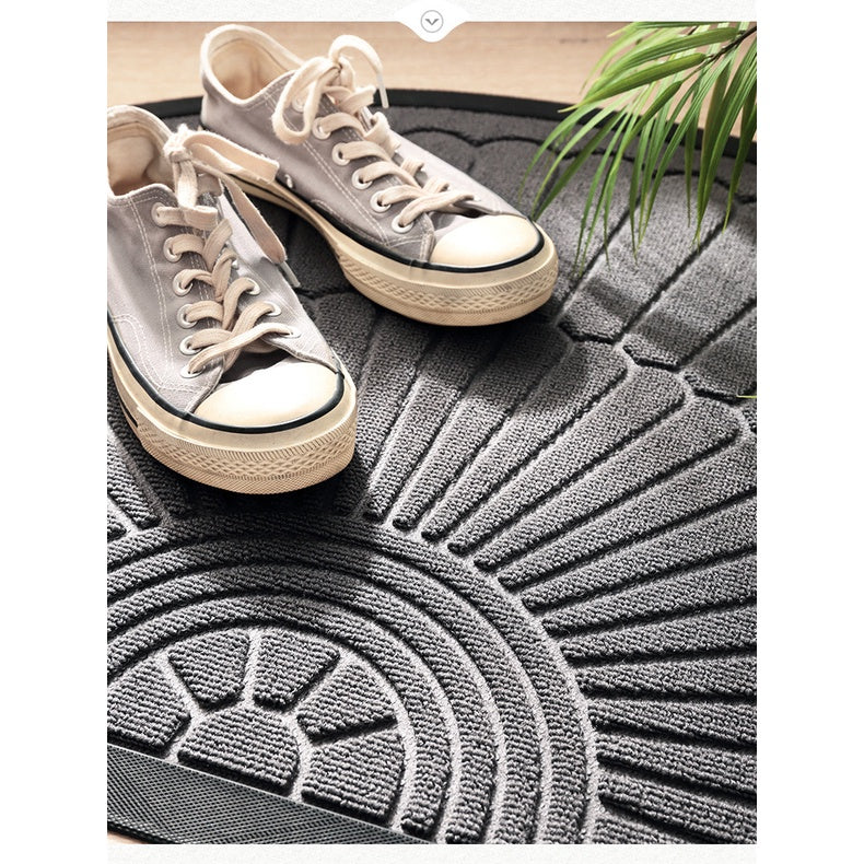 European Style Semi-Circular Rubber Floor Mat For Entrance Door Is Wear-Resistant And Easy To Care For Household