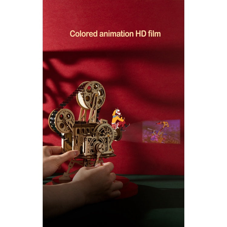 Robotime Vitascope LK601 Mechanical Movie Projector LK601 3D Puzzle DIY Wooden Building Block Kits Assembly Toy For Kids