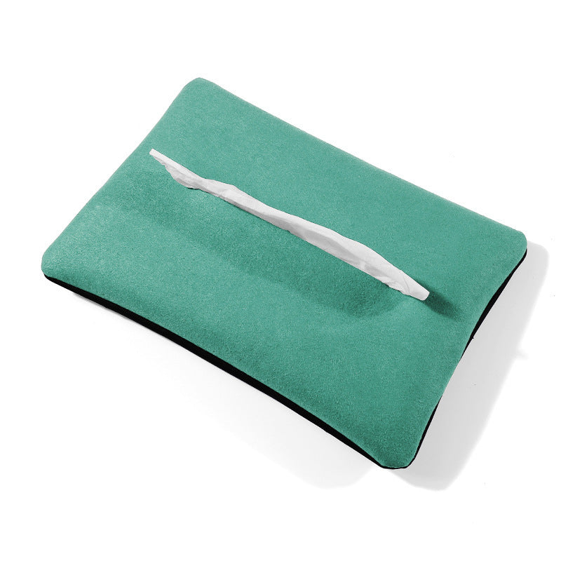 No Logo Car Tissue Box Holder Leather Tissue Bag Car Seat Back Hanging Creative Paper Box Multi-function Net Armrest Box
