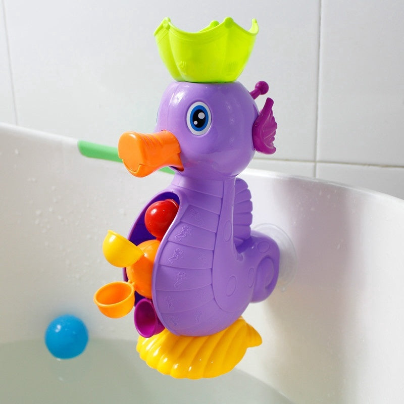 Kids Shower Bath Toys Cute Duck Waterwheel Dolphin Toys Baby Faucet Bathing Water Spraying Tool Wheel Type Dabbling Toy