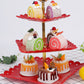 Dessert Stand Cake Stand Fruit Cupcake Display Dessert Stand Birthday Party 3-tier Plastic Stand