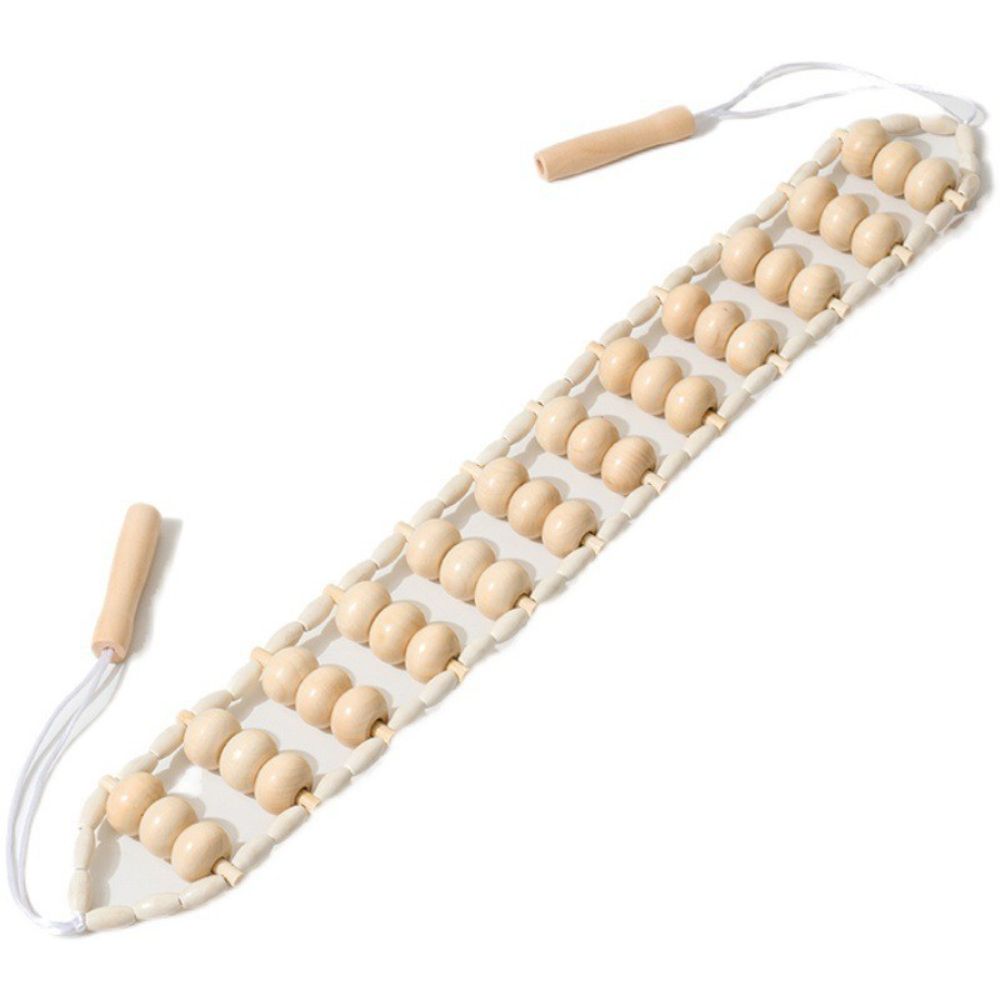 Wooden Back Massage Roller Rope Wood Therapy Massage Tools Lymphatic Drainage Self Massage For Neck Leg Back Pain