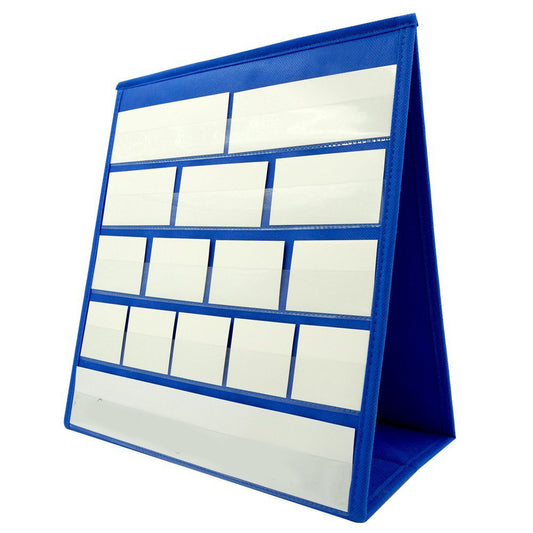 Desktop Pocket Chart Teaching Double-sided Self-standing Foladble for Classroom