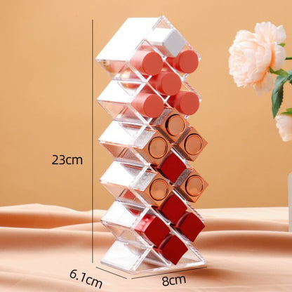 16/28 Grid Lipstick Holder Cosmetic Storage Box Lipstick Shelf Acrylic Desktop Dresser Shelf