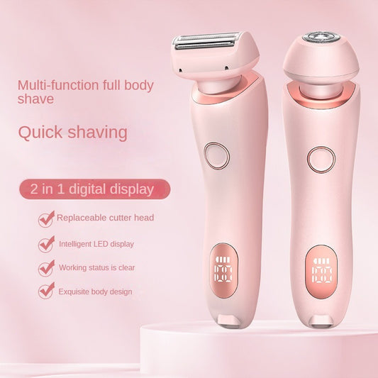 Electric Razors for Women 2 In 1 Bikini Trimmer Face Shavers Hair Removal for Underarms Legs Ladies Body Trimmer IPX7 Waterproof