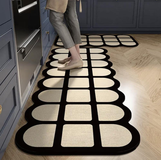 Kitchen Foot Mat Diatom Mud Absorbent Oil Absorbent Non-slip Mat Home Bathroom Carpet Mat Long Kitchen Dirty Mat