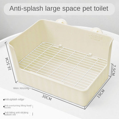 Pet Toilet Rabbit Litter Box Pet Toilet Tray Hay Rack Rabbit Hay Feeder Rabbit Chinchilla and Guinea Pig