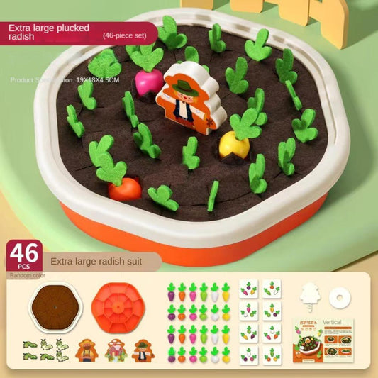 Pulling Carrot Harvest Game Toy Montessori Educational Shape Sorting Matching Baby Children Puzzle Educational Toys