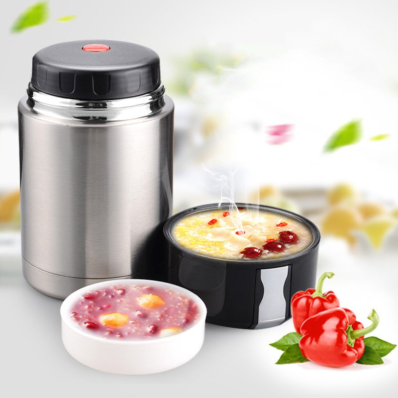 Large Capacity Thermal Lunch Box Portable Double Stainless Steel Food Soup Container Double Stainless Steel304 Leakproof