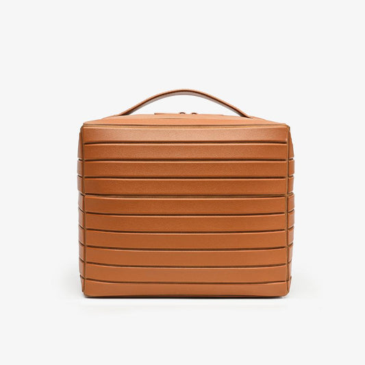 Portable Standing Toiletry Bag Cosmetic Storage Bag Large Capacity with Partition Zipper Strap Handle Skin Care Cosmetic