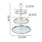 Luxury 3 Tier Ceramic Cake Stand Candy Snack Display Rack Party Three Layers Fruit Dish Nordic Dessert Table Multi-Layer
