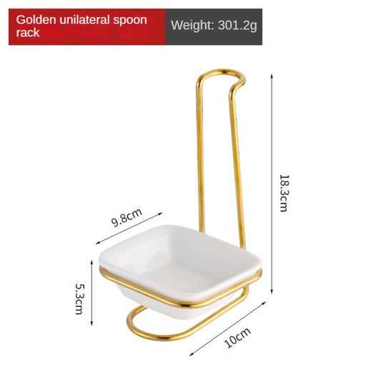 Stainless Steel Titanium-Plated Gold Public Chopsticks Public Spoon Rack Hot Pot Spoon Colander Rack Tableware Rack Soup
