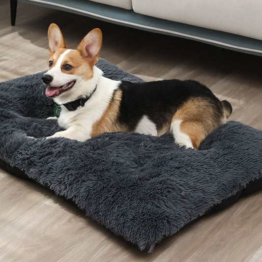 Pet Dog Bed Nest Warm Plush Dog Cat Cushion with Cozy Sponge for Medium Pets Snooze Calm Sleeping Indoor, Machine Washable