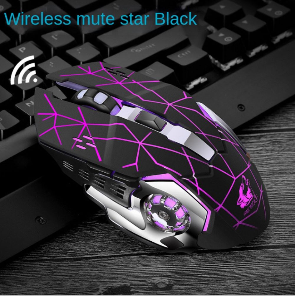 2.4GHz Wireless Gaming Mouse Optical Rechargeable Gaming Mice Silent LED Backlit Ergonomics E-Sport Wireless Mouse