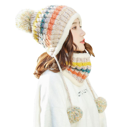 Hat Female In Autumn and Winter Everything is Sweet and Lovely Knitted Wool Cap Cotton For Unisex Fashion