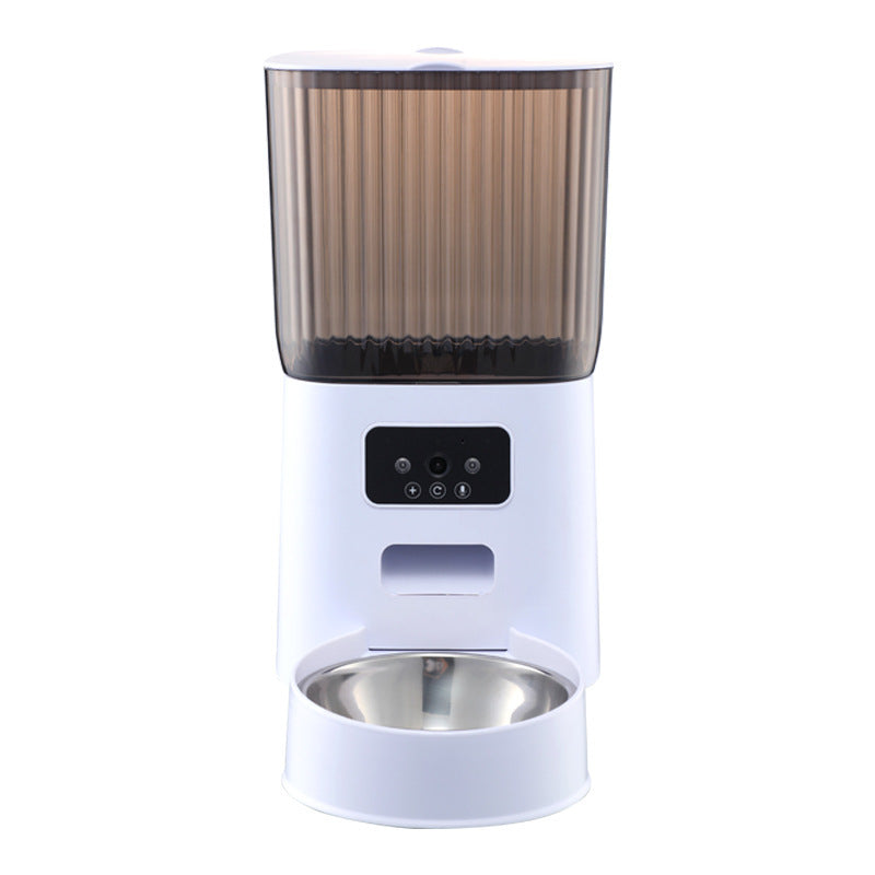 5L Pet Feeder with Camera Automatic Cat Feeder Smart Dog Food Dispenser WiFi Timing Quantitative Stainless Steel Feeding Bowl