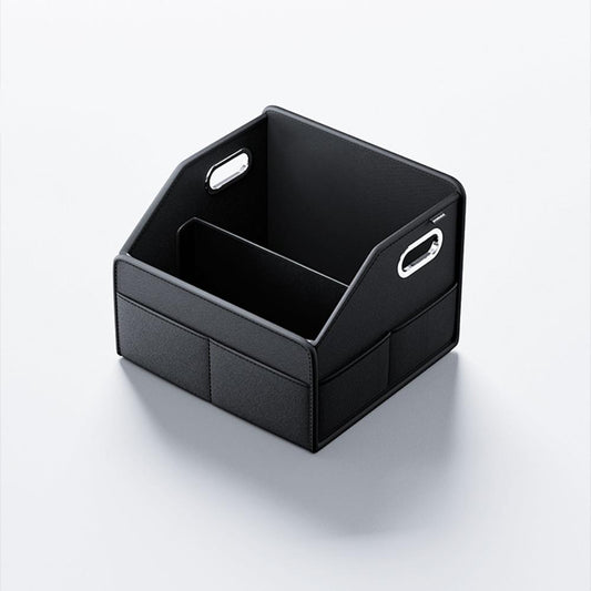 Car Trunk Leather Storage Box Rear Trunk Multipurpose Organizer Car Boot Foldable Box Car Accessories