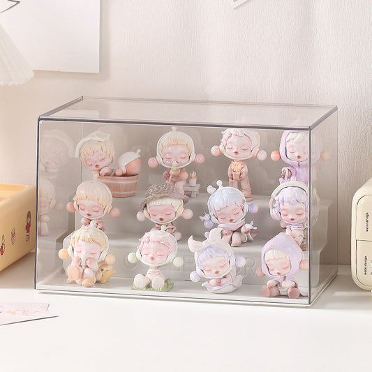 3 Layered Display Cabinet Transparent Box Detachable Partition  Molly Box Blind Box Storage Dustproof Acrylic Dustproof