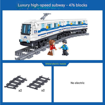 476pcs Technical Railway Transportation Track Train Building Blocks CITY MOC Subway Rail Model Bricks Children Toys