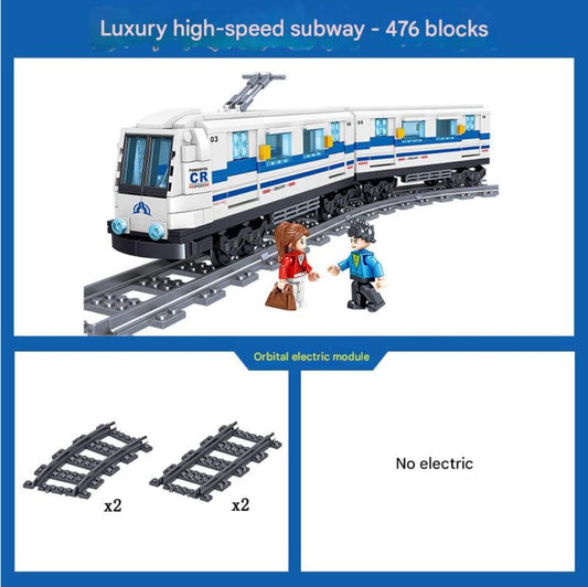 476pcs Technical Railway Transportation Track Train Building Blocks CITY MOC Subway Rail Model Bricks Children Toys
