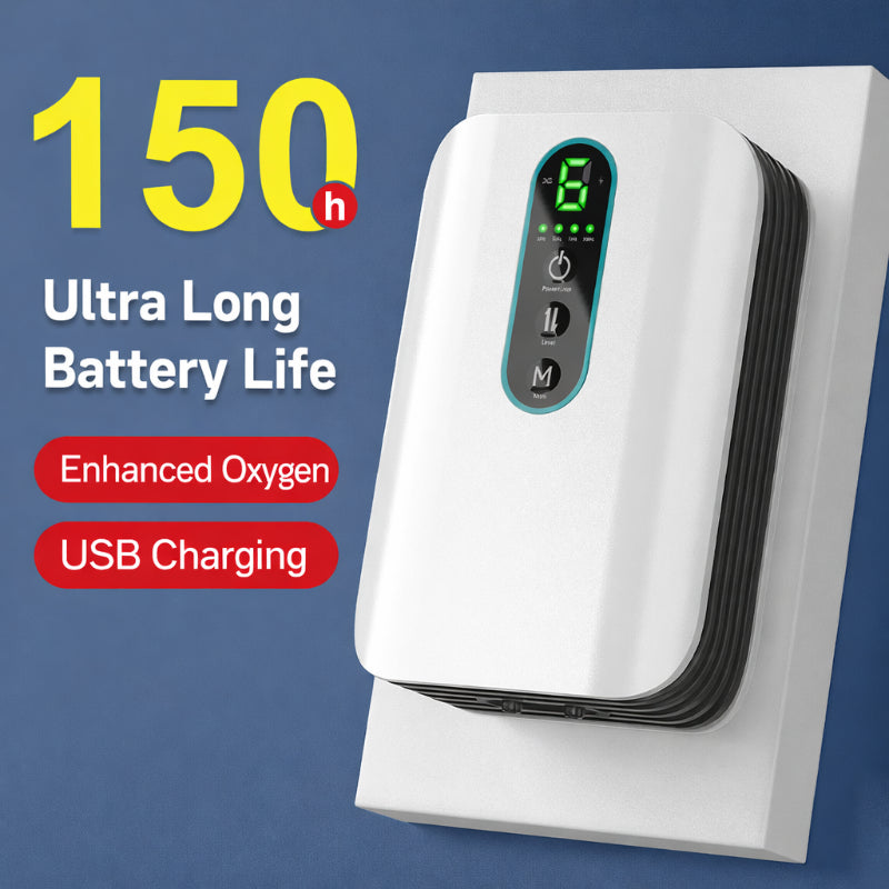 150 Hours Rechargeable Aquarium Air Pump AC/DC Oxygen Pump for Fish Tank, Adjustable Portable Battery Powered Aerator with USB Charging Backup Air Pump