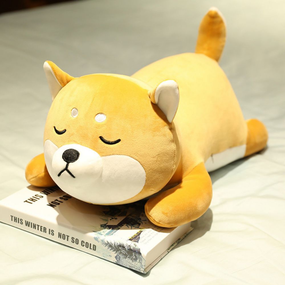 Soft down cotton shiba inu dog doll cute plush toy new cartoon sleeping pillow super soft dog plush toy comfortable