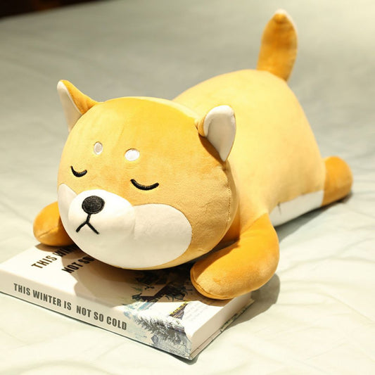 Soft down cotton shiba inu dog doll cute plush toy new cartoon sleeping pillow super soft dog plush toy comfortable
