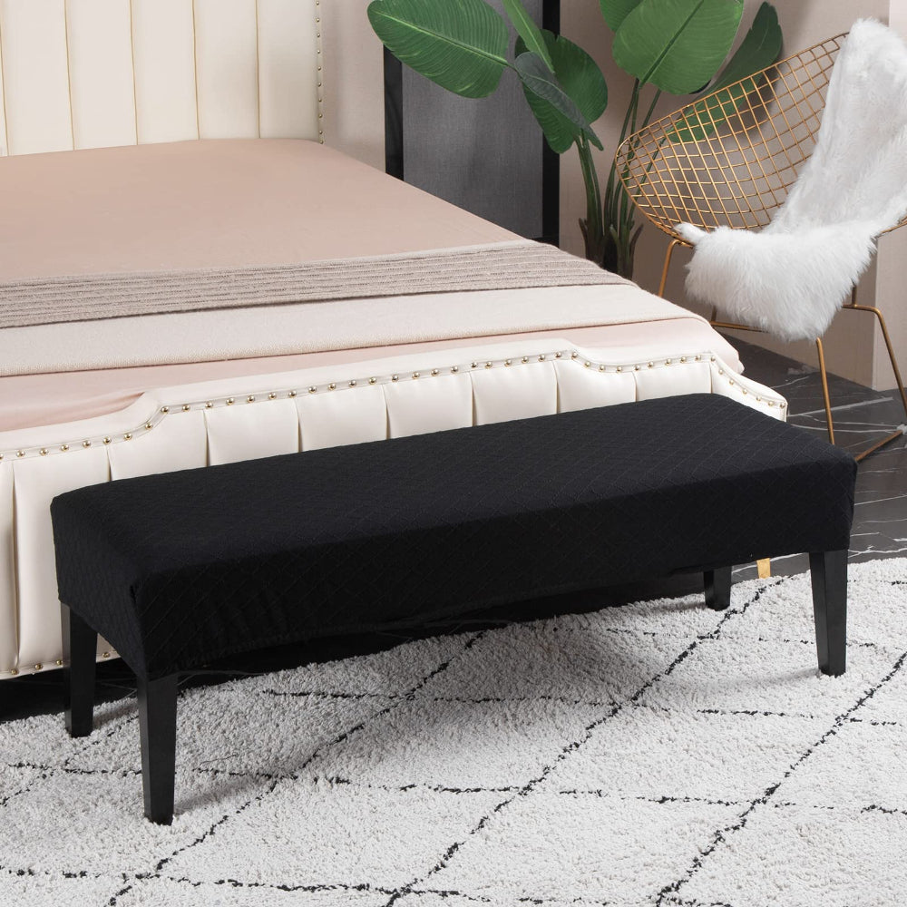 Non-slip Removable Washable Stretchable Bench Covers Dining Room Long Chair Protector for Hotel Home Garden Furniture