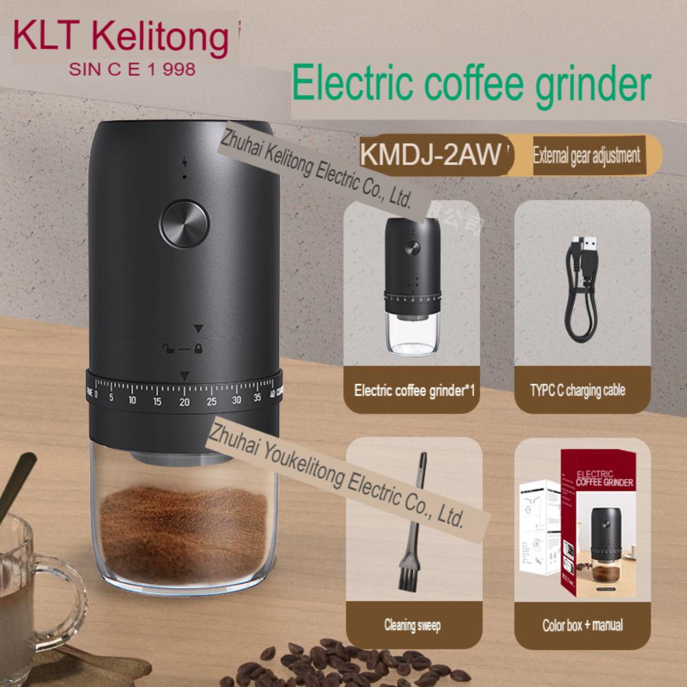 Portable Electric Burr Coffee Grinder, Small Electric Charging Mini Coffee Grinder with Multiple Grinding Settings