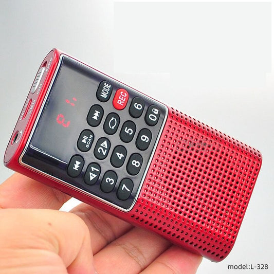 L-328 FM Radio Multifunctional Rechargeable Portable USB TF MP3 Player Handheld Speaker for Outdoor
